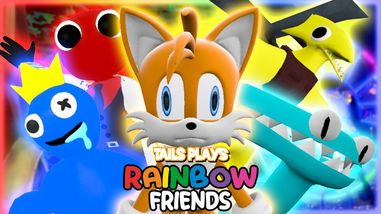 Tails plays - ROBLOX RAINBOW FRIENDS !!! Chapter 1 and 2 feat @Newgadjet66