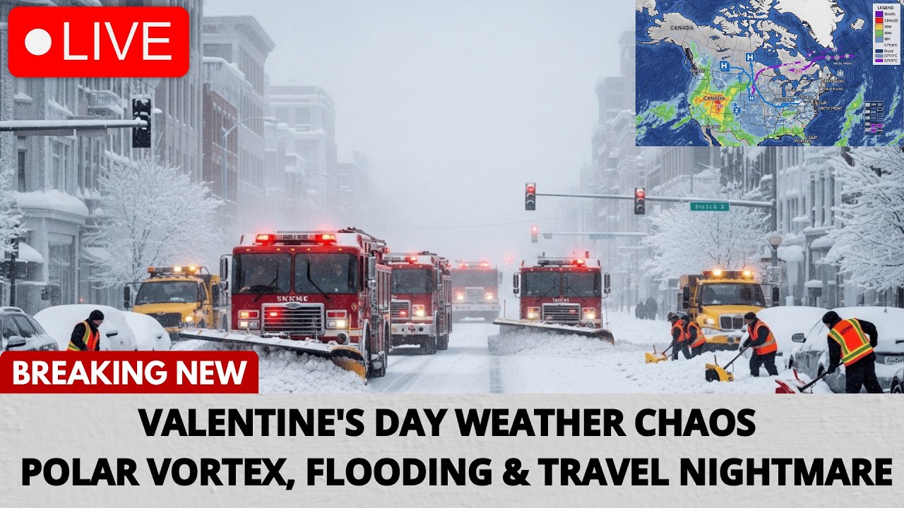 🚨 BREAKING: Valentine's Day Weather CHAOS - Polar Vortex, Flooding & Travel Nightmare (Feb 14, 2026)