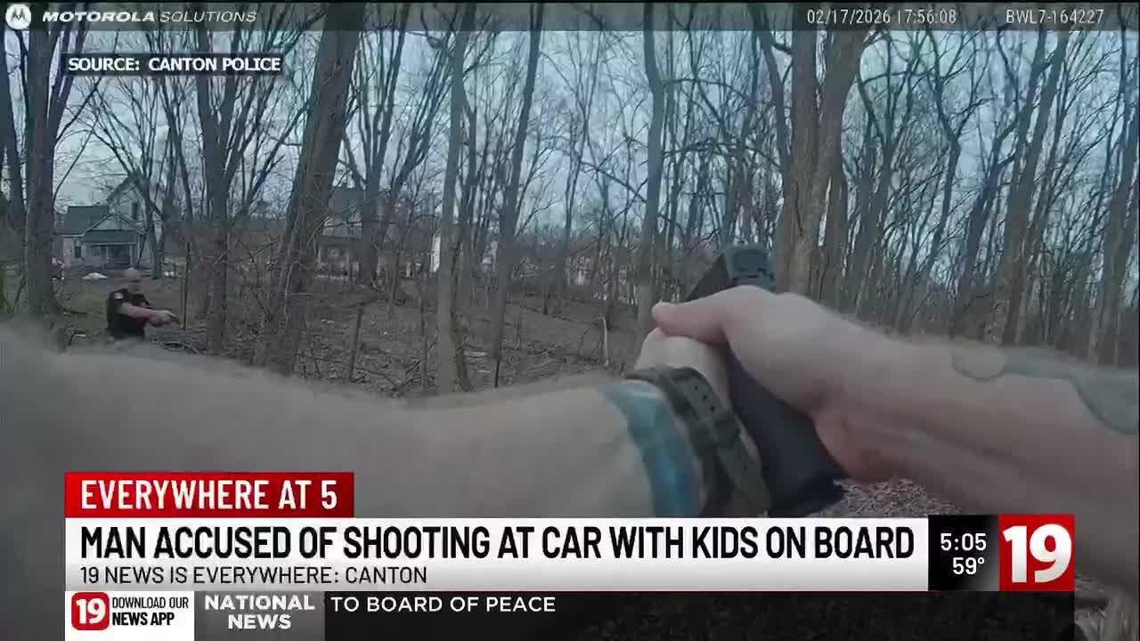 Canton police arrest man accused of shooting at car with children inside