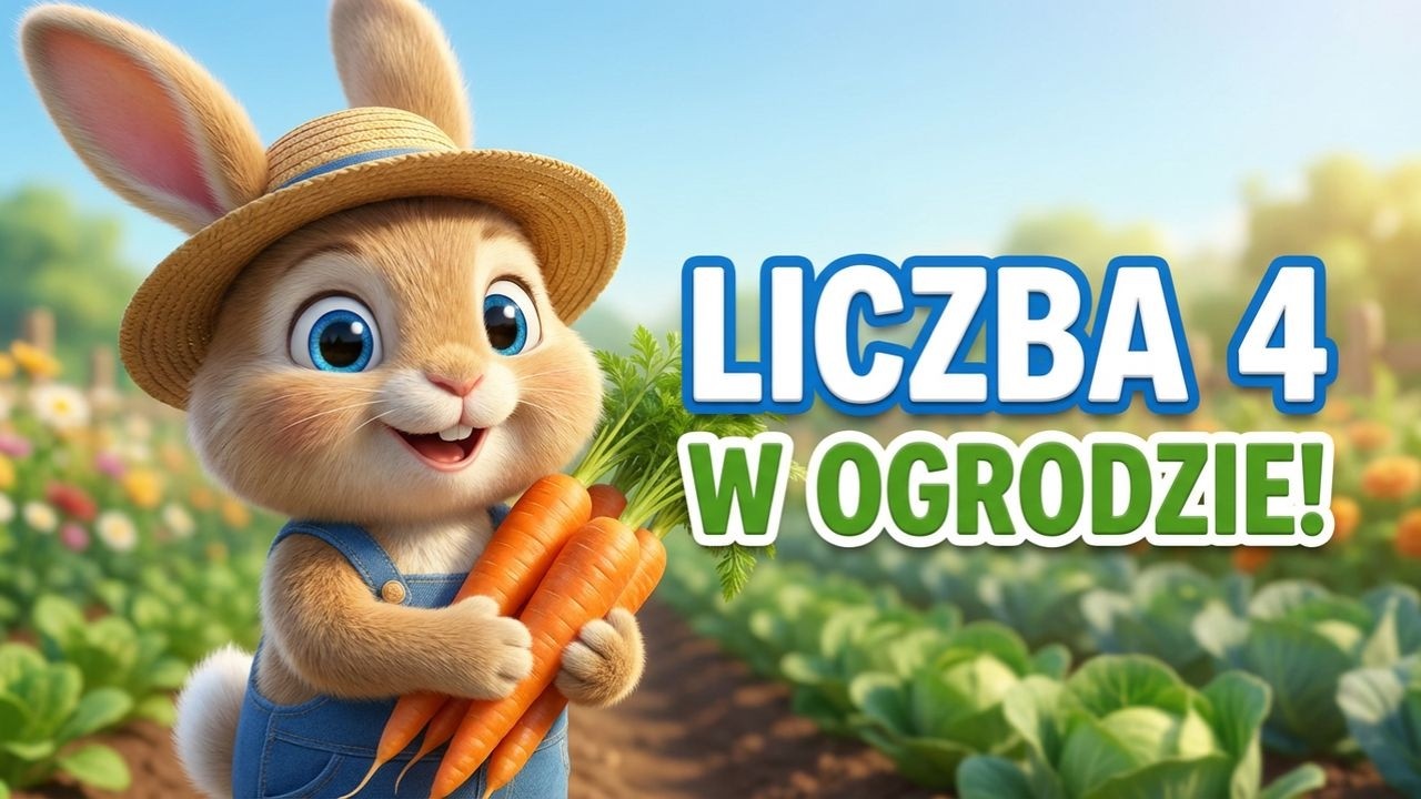 Skoczek uczy liczyć do 4 🐰🌿 | Liczba 4 dla dzieci | Bajka edukacyjna w ogrodzie!