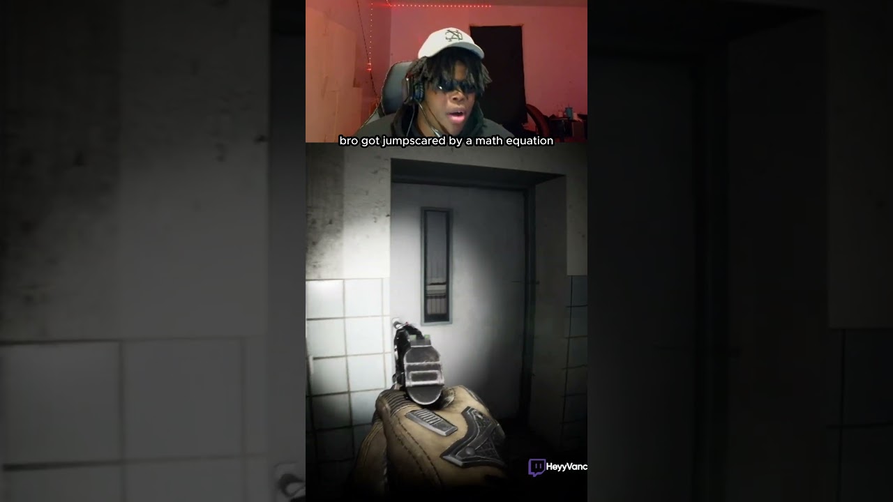 bro got jumpscared by math 😂 (Twitch/YT: HeyyVance) #chuxie #horrorgaming #jumpscares #shorts
