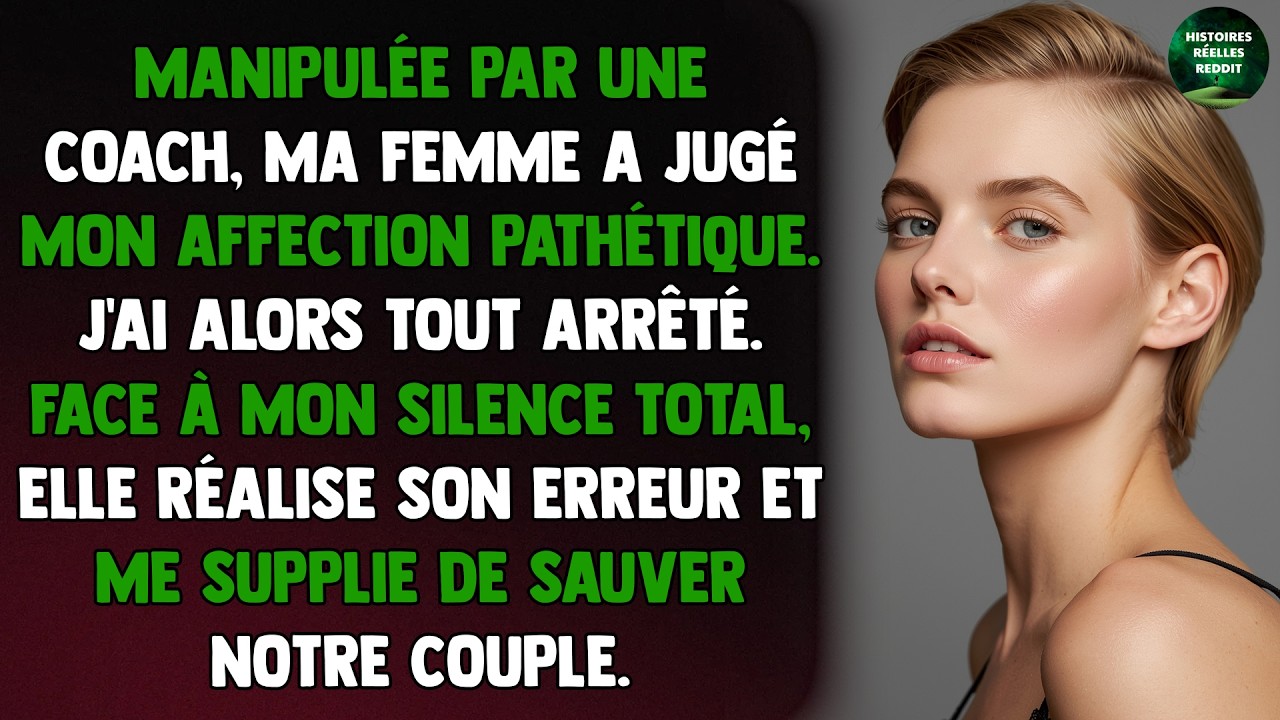 Manipulée par une coach, ma femme a jugé mon affection pathétique. J'ai alors tout arrêté.