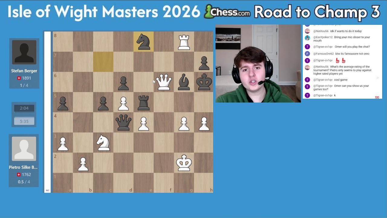 Isle of Wight Masters | Round 5&6 commentary by @chessstudying