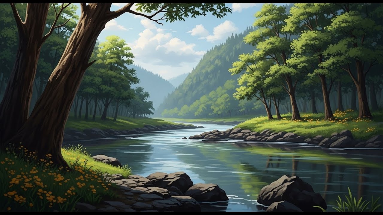Serene River Water 🌿 Gentle Flowing Ambience for Sleep, Calm, and Meditation #925