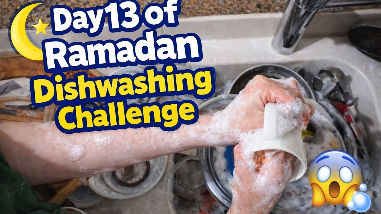 Day 13 of Ramadan Dishwashing Challenge – Can I Finish All These Dishes? 😱🧼