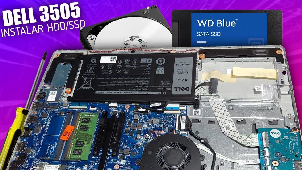 Instalar HDD a Dell Inspiron 15 3505 Ryzen 5 3450u | Tutorial