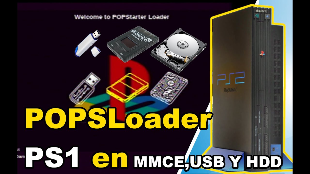🛠️🎮 POPSLoader for MMCE or USB, and HDD Juega PS1 en PS2🛠️🎮