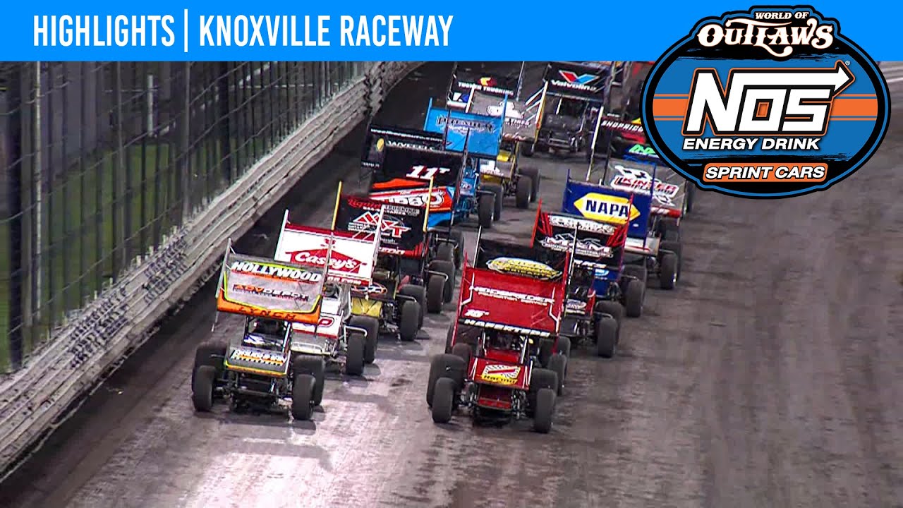 World of Outlaws NOS Energy Drink Sprint Cars, гоночная трасса Ноксвилл, 12 августа 2021 г. | ОСН...