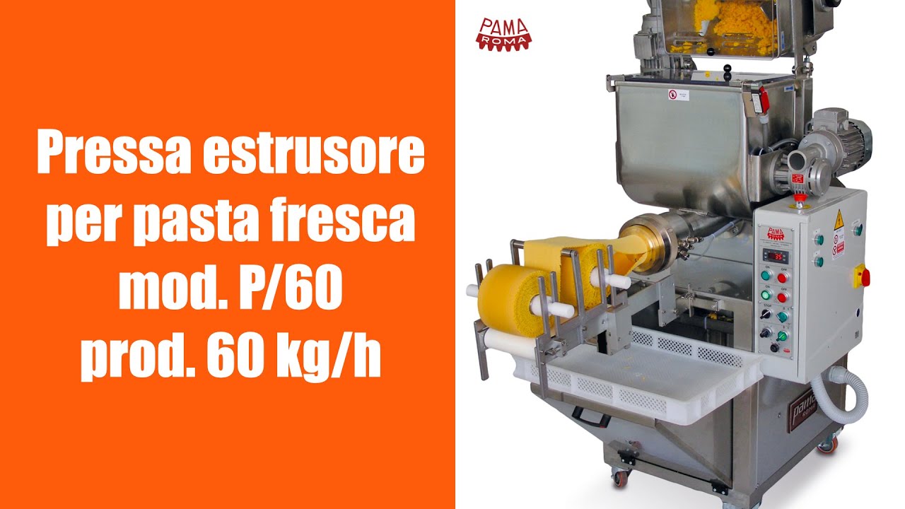 Pressa impastatrice estrusore per pasta fresca P/60