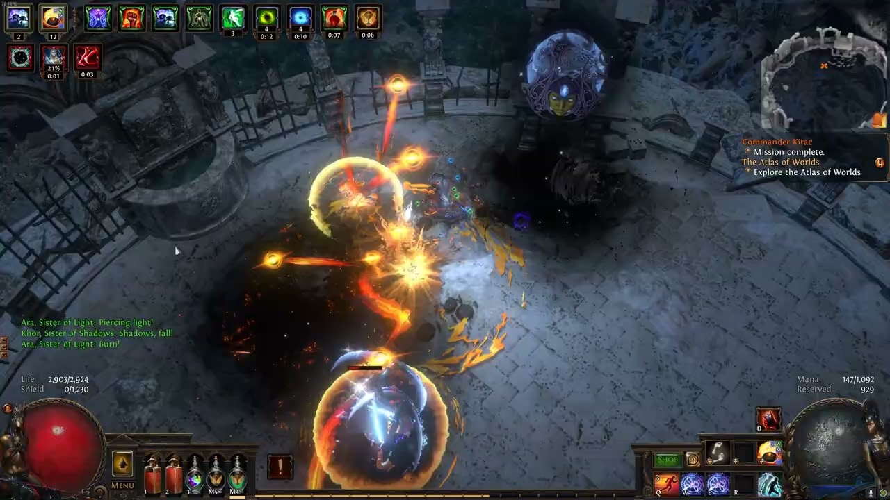 Path of Exile Cold River Rare Sisters Boss Fight pyroclast saboteur