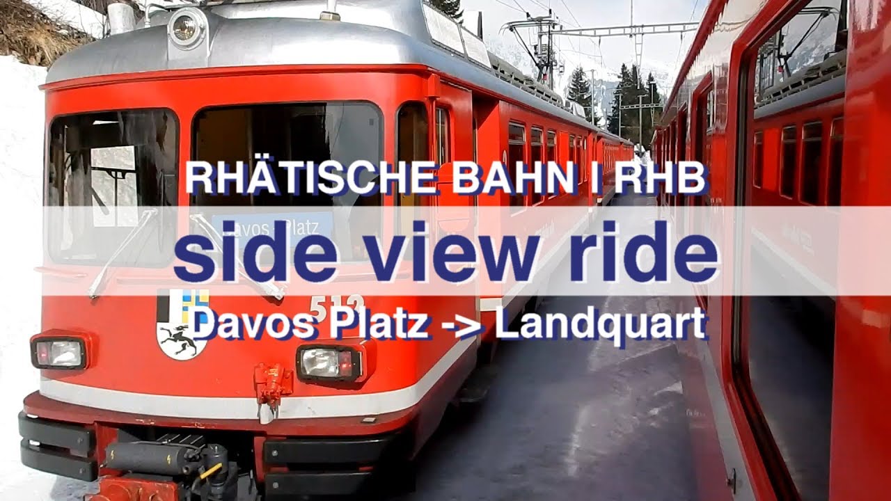 Rh&auml;tische bahn | Davos Platz - Klosters - Landquart | Side View Ride | RhB | Awesome Swiss trains