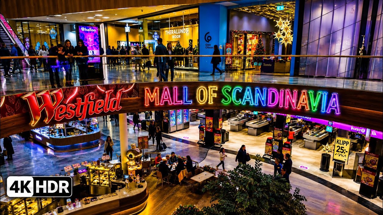 Mall of Scandinavia Winter Walk 2025 ❄️ | Stunning 4K HDR Tour | Stockholm, Sweden