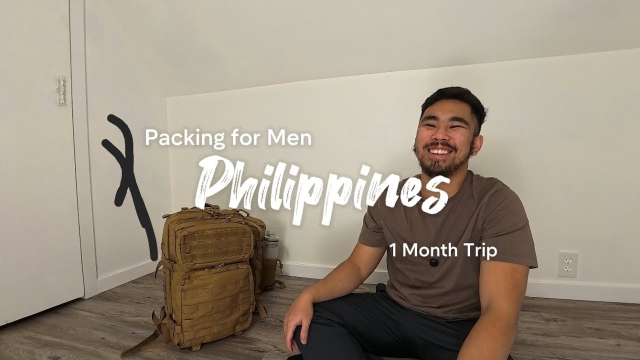Men's Packing Travel Bag for 1 Month to the Philippines