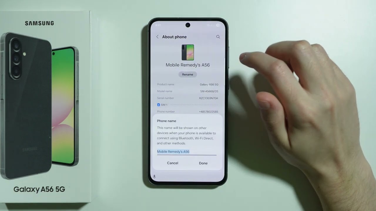 Samsung Galaxy A56 5G: How to Rename (Change Device Name)