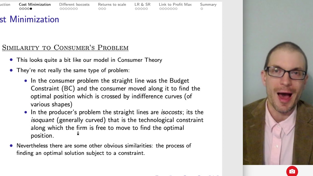 Intermediate Microeconomics: Cost Minimization