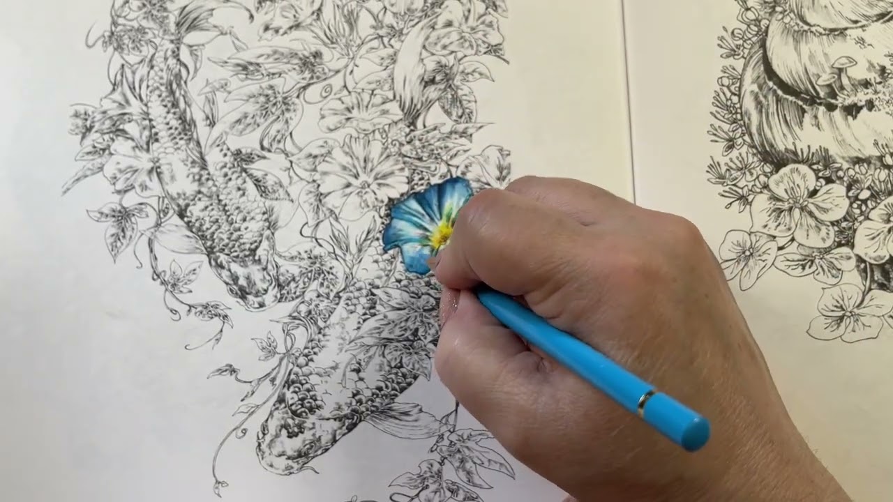 Ken Matsuda's Coloring book | Koi page | Part 1