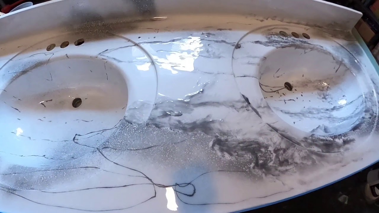 Make countertops look like Stone! Amazing Quartz finish using Epoxy mixture!