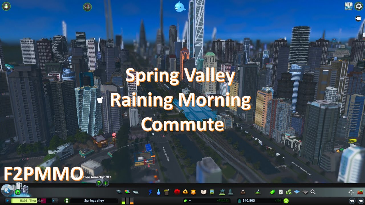 Cities Skylines - Raining morning drive | F2PMMO