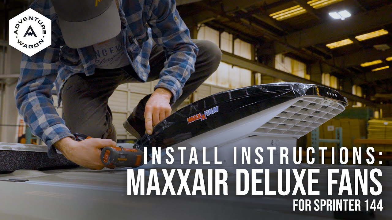 Инструкции по установке: вентиляторы MaxxAir Deluxe для Sprinter 144