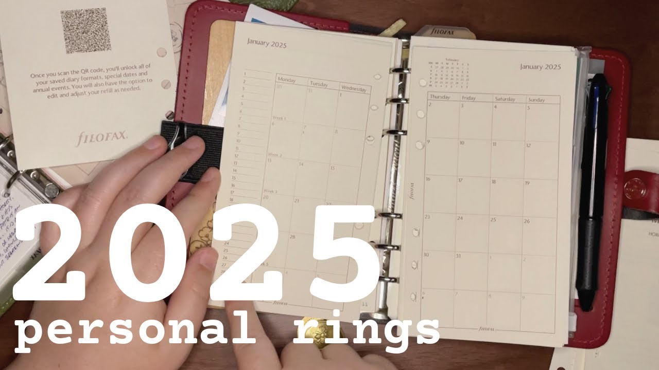 2025 Personal Rings & Custom Filofax Inserts