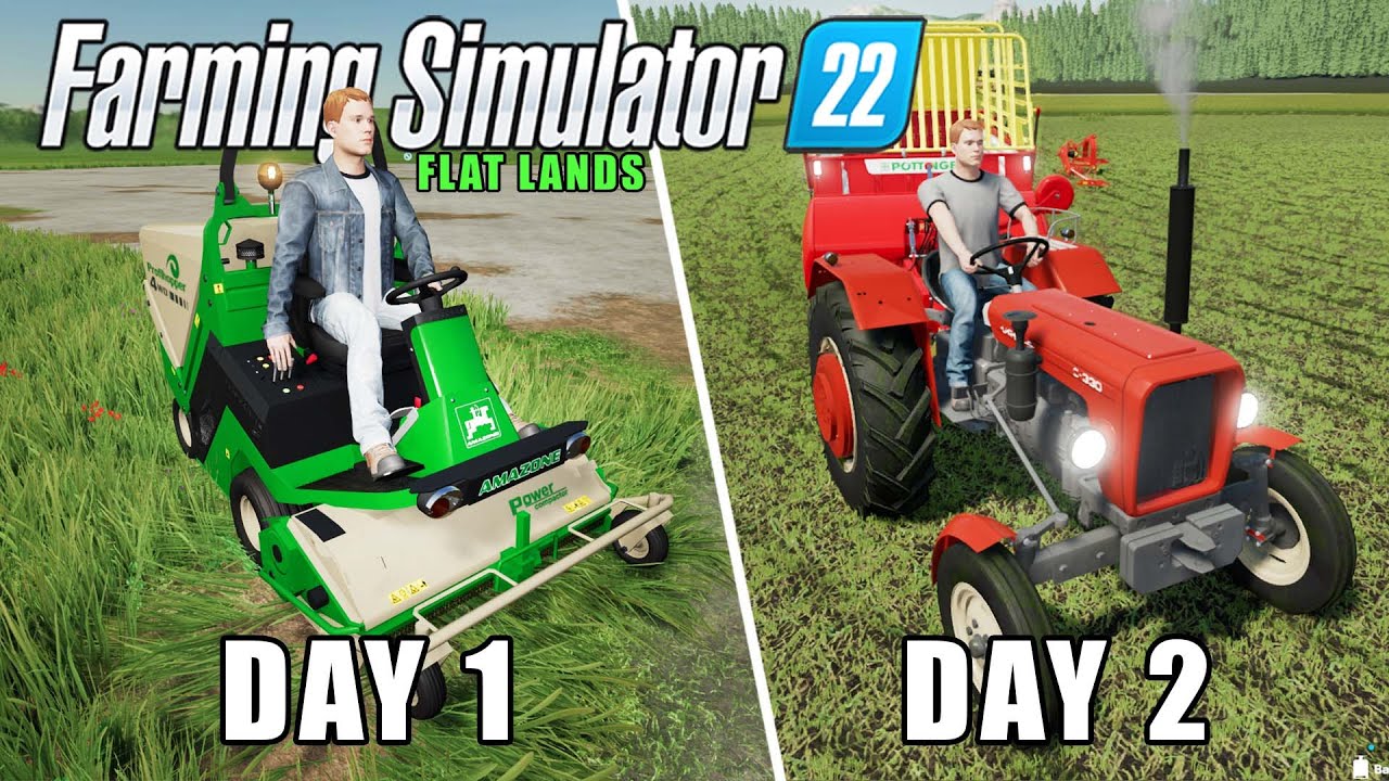 MEGA Challenge от $0 на ПЛОСКОЙ КАРТЕ🚜Farming Simulator 2022 timelapse