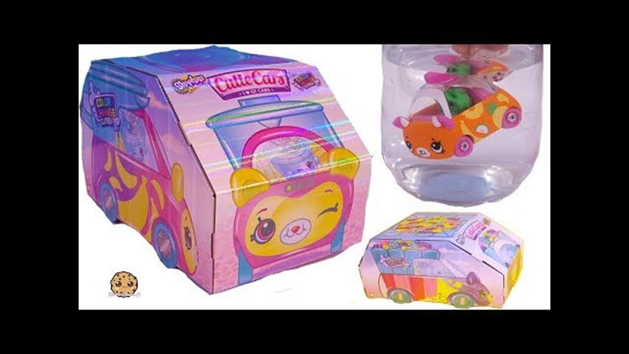 Big Cutie Car Surprise ! Shopkins Water Color Changing Cars - Cookie Swirl C Video