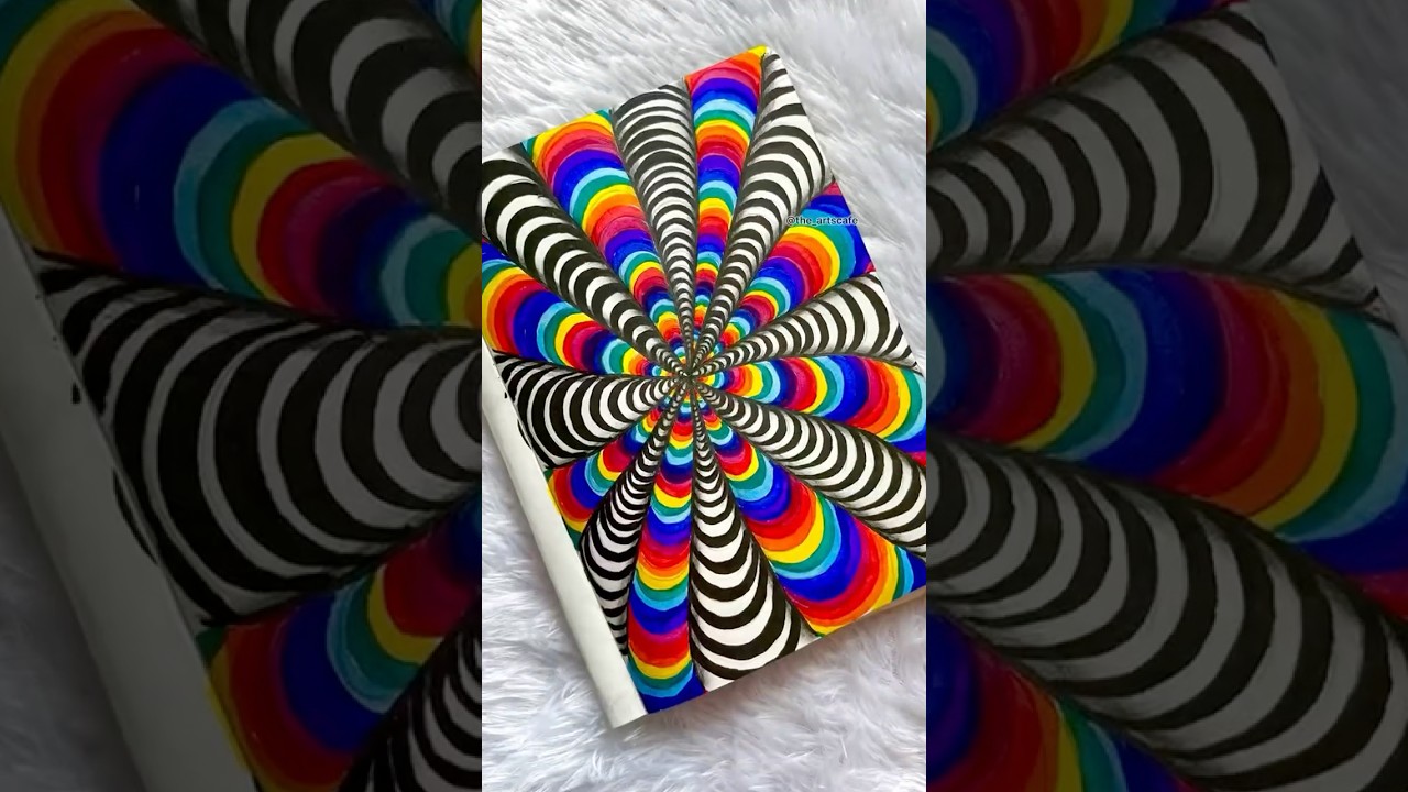 Tutorial: How to draw illusion art😵‍💫 #Shorts #Trending