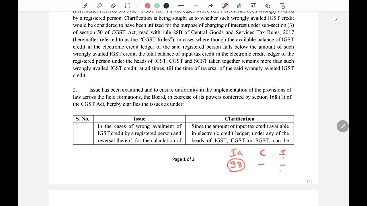 Save interest on IGST Liability Circular No. 192/04/2023-GST
