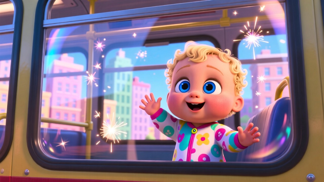 Flying Buses Over Rainbow 🌈🚌 | Fun Kids Song for Toddlers | Magical Learning & Adventure Rhyme