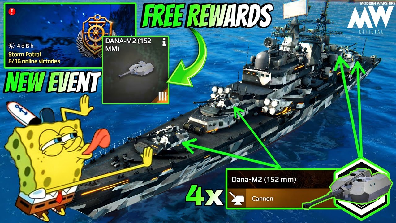 New Event Free Cannon 🔥 But Slow Movements & high Recoil - Modern Warships 