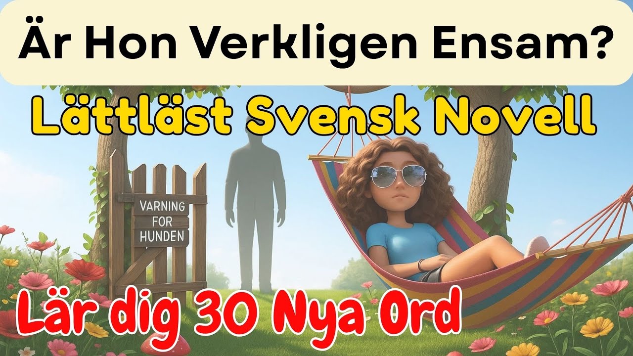 L&auml;r dig Svenska med en Sp&auml;nnande Novell (L&auml;ttl&auml;st) | 30 Nya Ord med Ordlista