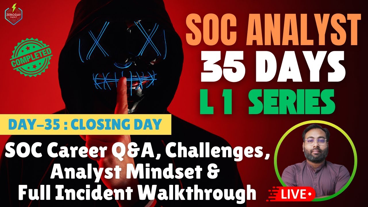 Day 35 - Final Day | SOC Analyst L1 Series