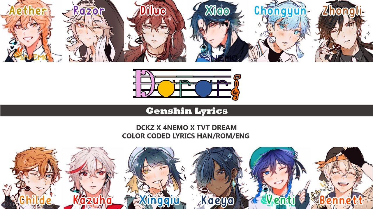 How Would Genshin Boys Sing DARARI? (Han/Rom/Eng Color Coded Lyrics)