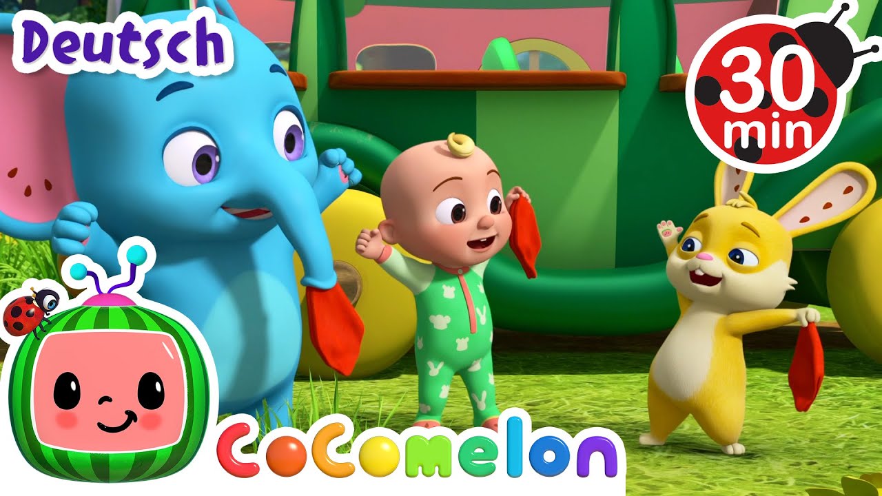 🚌 Bus Bade Lied! 🚿  | CoComelon - JJ's Animal Time Deutsch | Cartoons und Kinderlieder