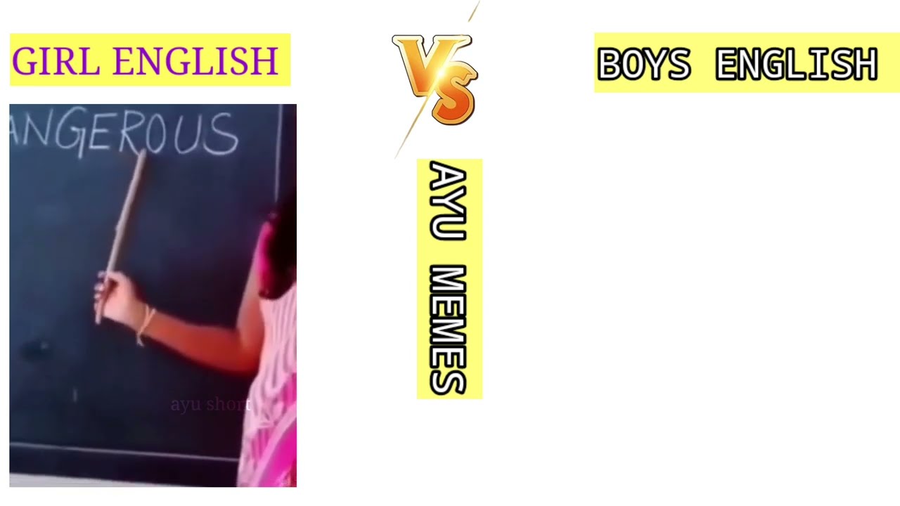 GIRL ENGLISH VS BOY ENGLISH #memes #shorts #ytshorts