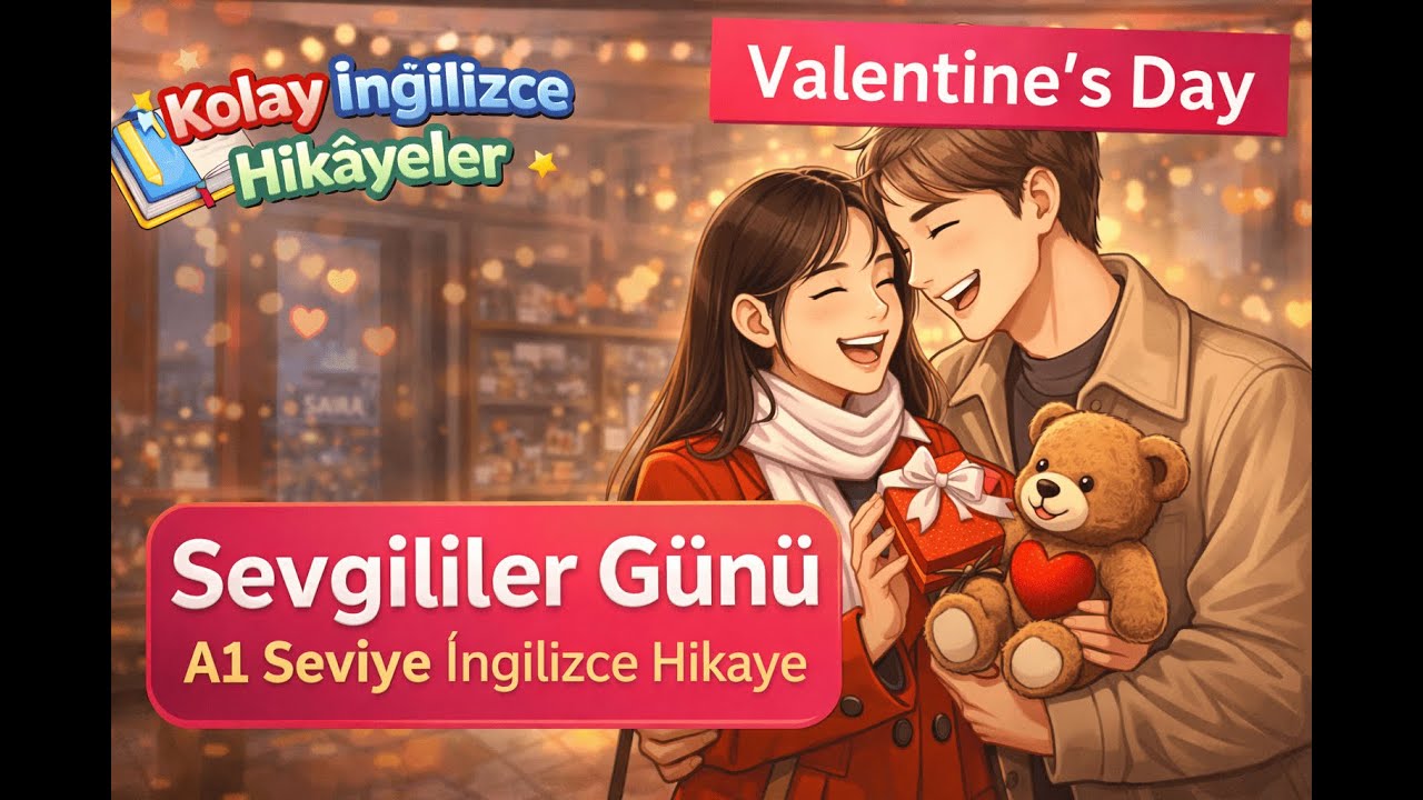 A1 Seviye İngilizce Hikâye–Sevgililer Günü (Valentine's Day) 💝