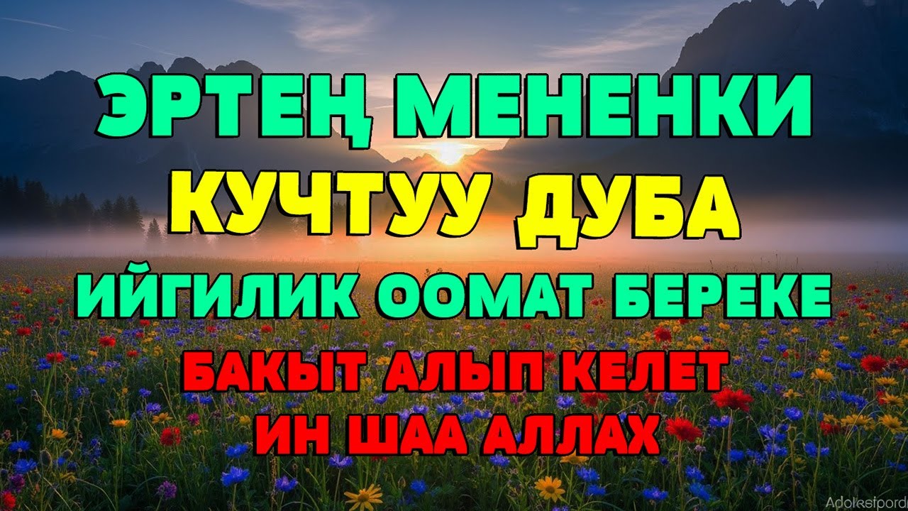БУЛ ДУБА ТАГДЫРЫҢЫЗДЫ ЖАКШЫ ЖАККА ӨЗГӨРТӨТ | ТЫНЧТЫК ЖАНА БЕРЕКЕ | ИНШААЛЛАХ