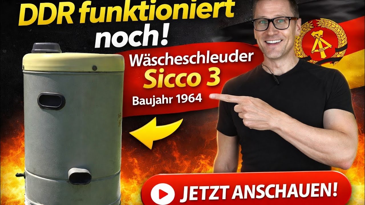 DDR funktioniert noch   Wäscheschleuder Sicco 3 Baujahr 1964