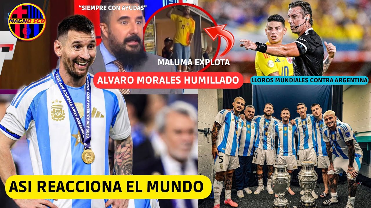 💥 ASÍ REACCIONA EL MUNDO a MESSI CAMPEÓN! LLOROS MUNDIALES CONTRA ARGENTINA POR COPA AMERICA ❌