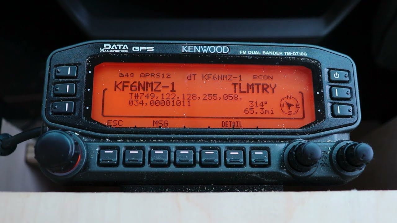 APRS Kenwood TM-D710G: Power On, Tracking On