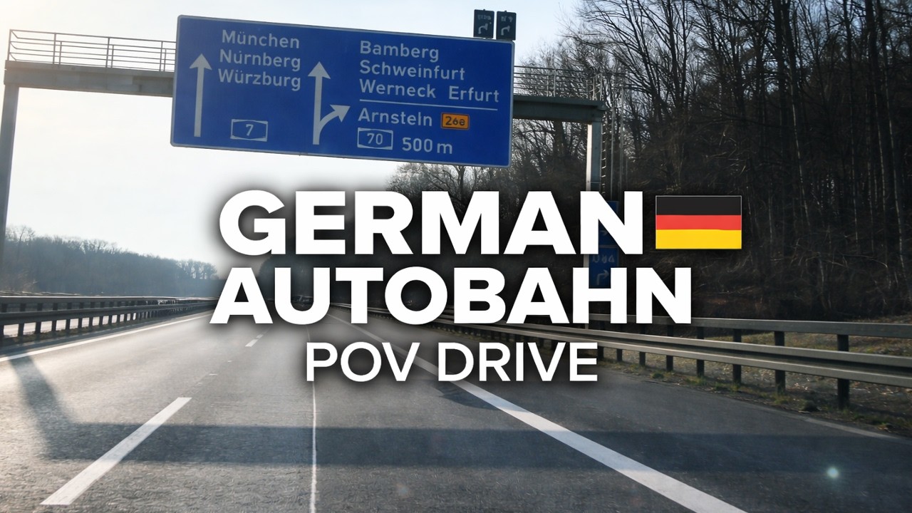 Driving across German Autobahn (7🛣️) Calm POV