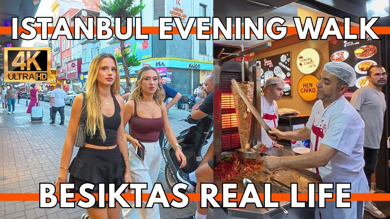 Istanbul Turkey 2025 | Beşiktaş Evening Walk (4K) — Real Life, Street Food & City Vibes