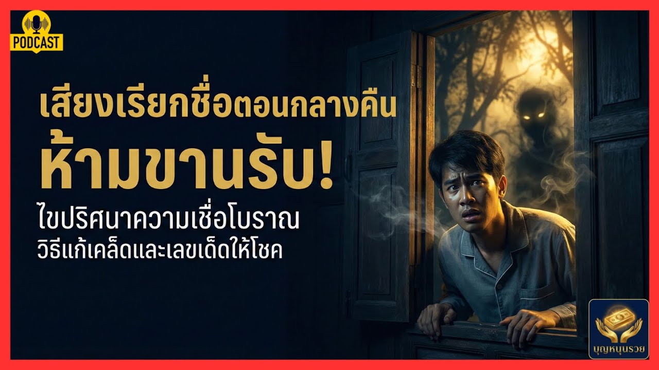 เสียงเรียกชื่อตอนกลางคืน ห้ามขานรับ! ไขปริศนาความเชื่อ วิธีแก้เคล็ด เลขเด็ดให้โชค | บุญหนุนรวย