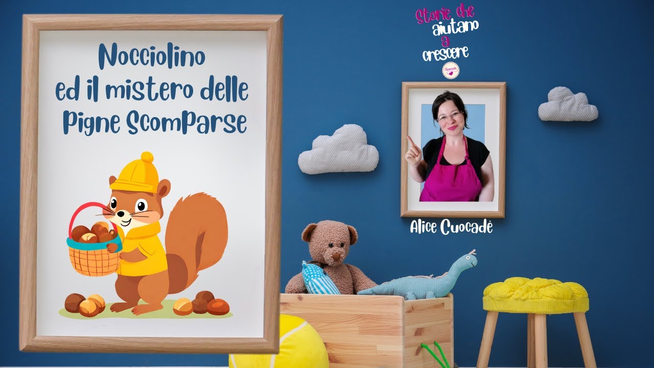Nocciolino ed il mistero delle pigne scomparse - storia per bambini