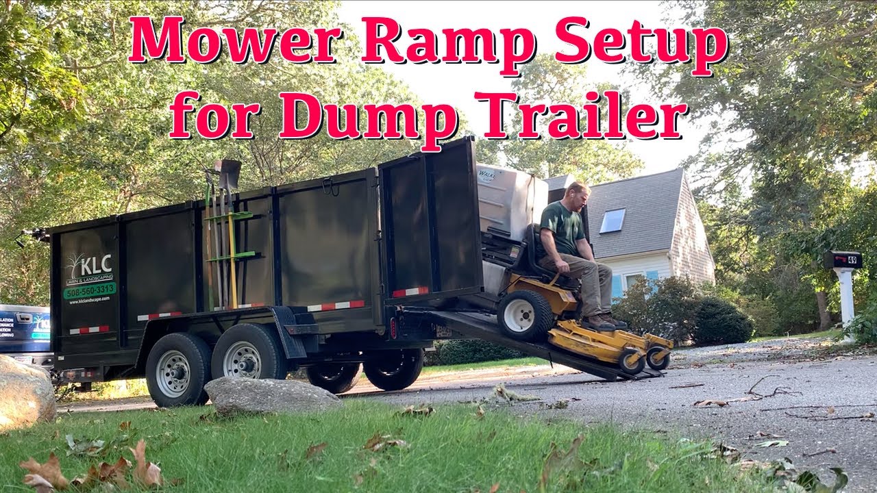 First day of mowing with Dump Trailer