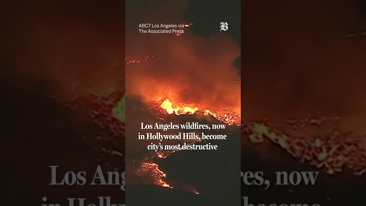 California wildfires spread to Hollywood Hills, fires become most destructive in Los Angeles history