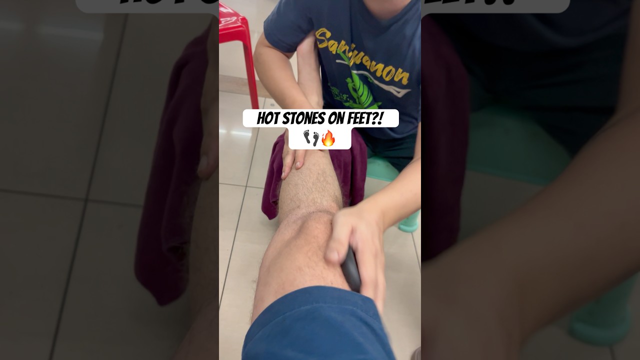 Hot Stone Massage on Feet 