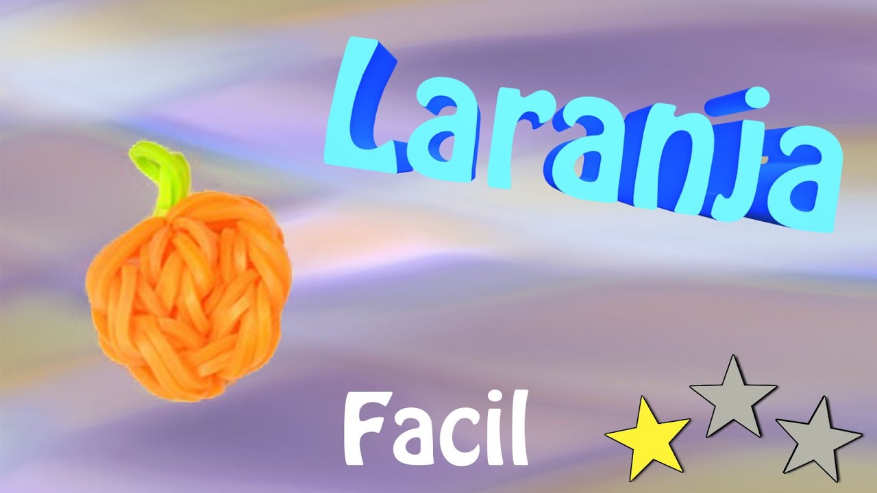 Um pingente Laranja de Elasticos sem tear