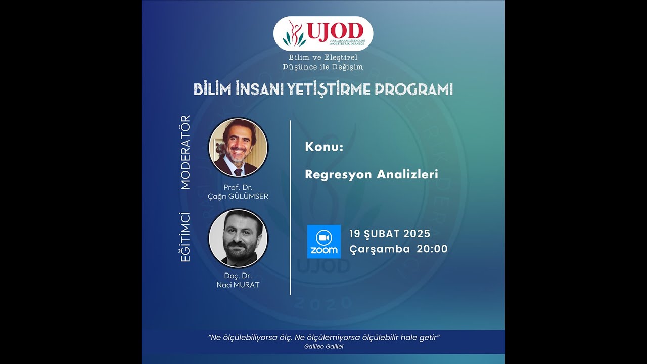 Regresyon Analizleri / Prof.Dr. Çağrı Gülümser - Doç.Dr. Naci Murat