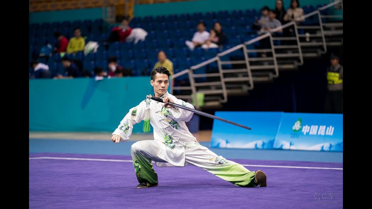 Men's Taiji Sword 男子太极剑 第1名 福建队 陈洲理 9.70分 fu jian chen zhou li wushu taolu